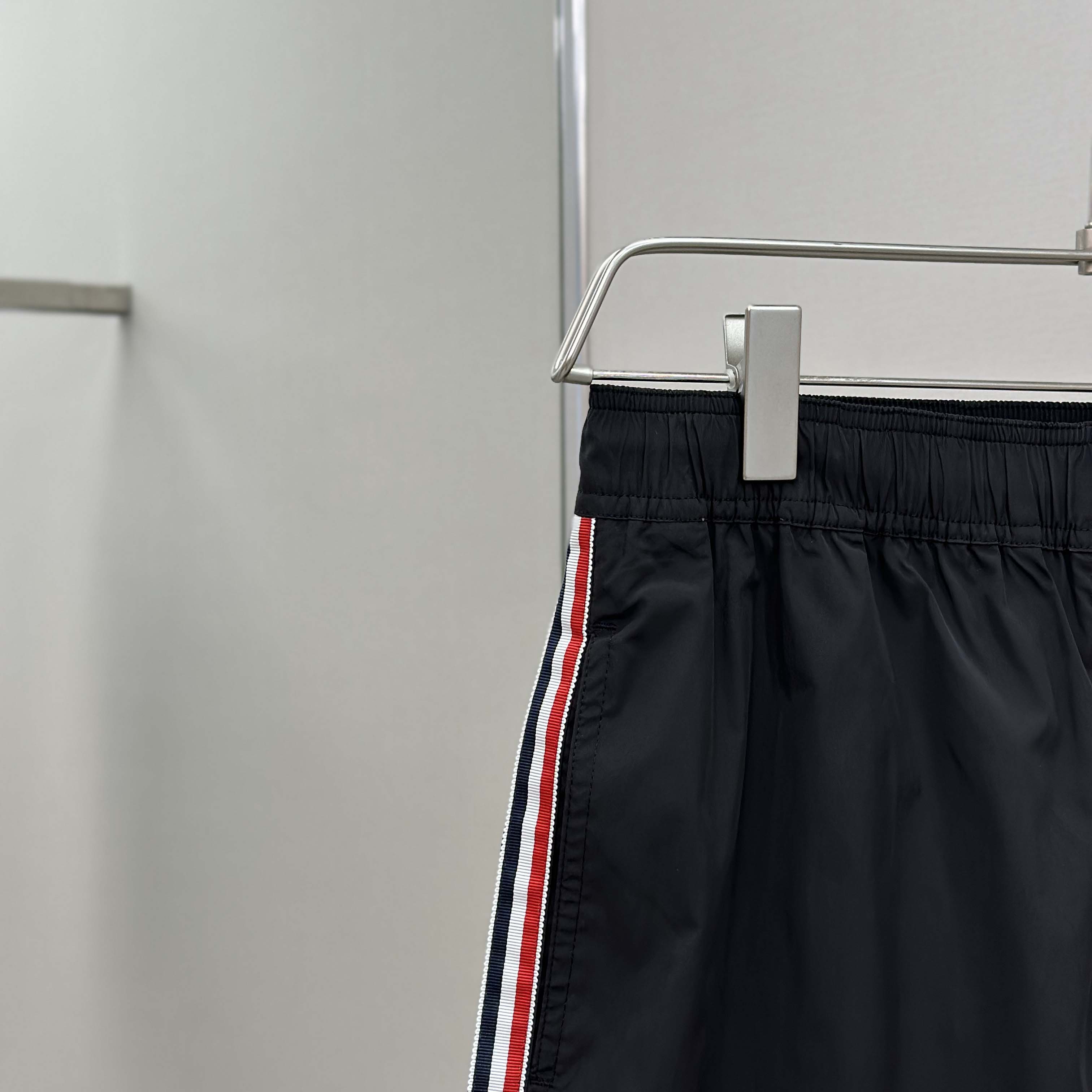 Moncler Black Tricolour-Trimmed Swim Shorts - DesignerGu