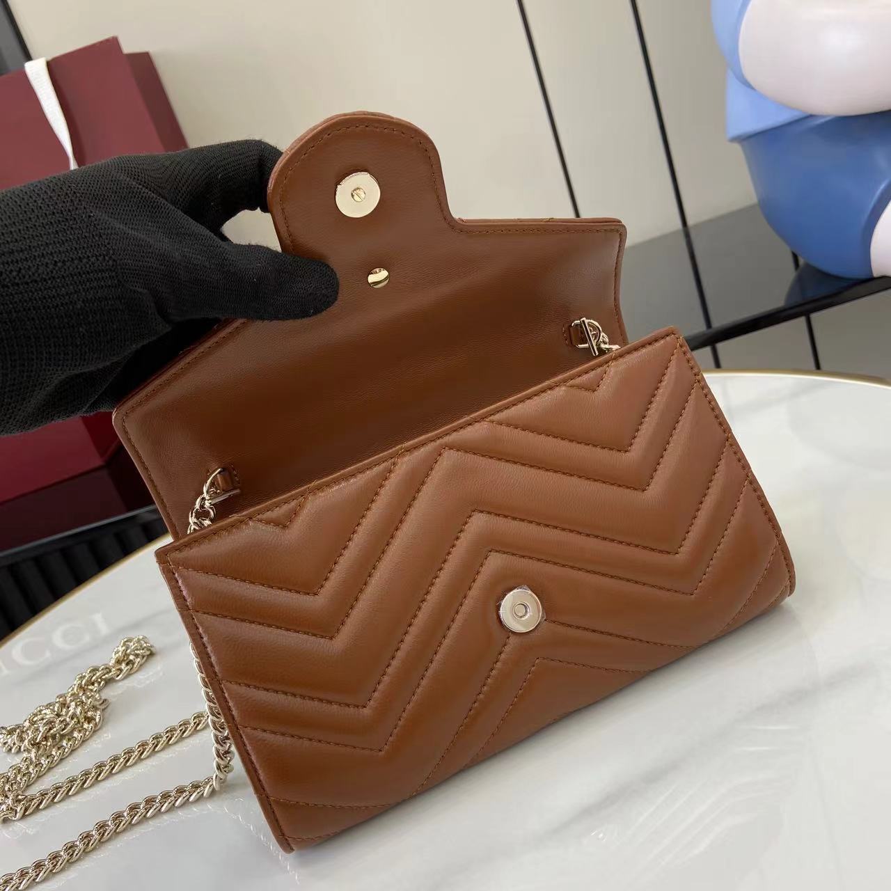 Gucci GG Marmont Wallet On Chain - DesignerGu