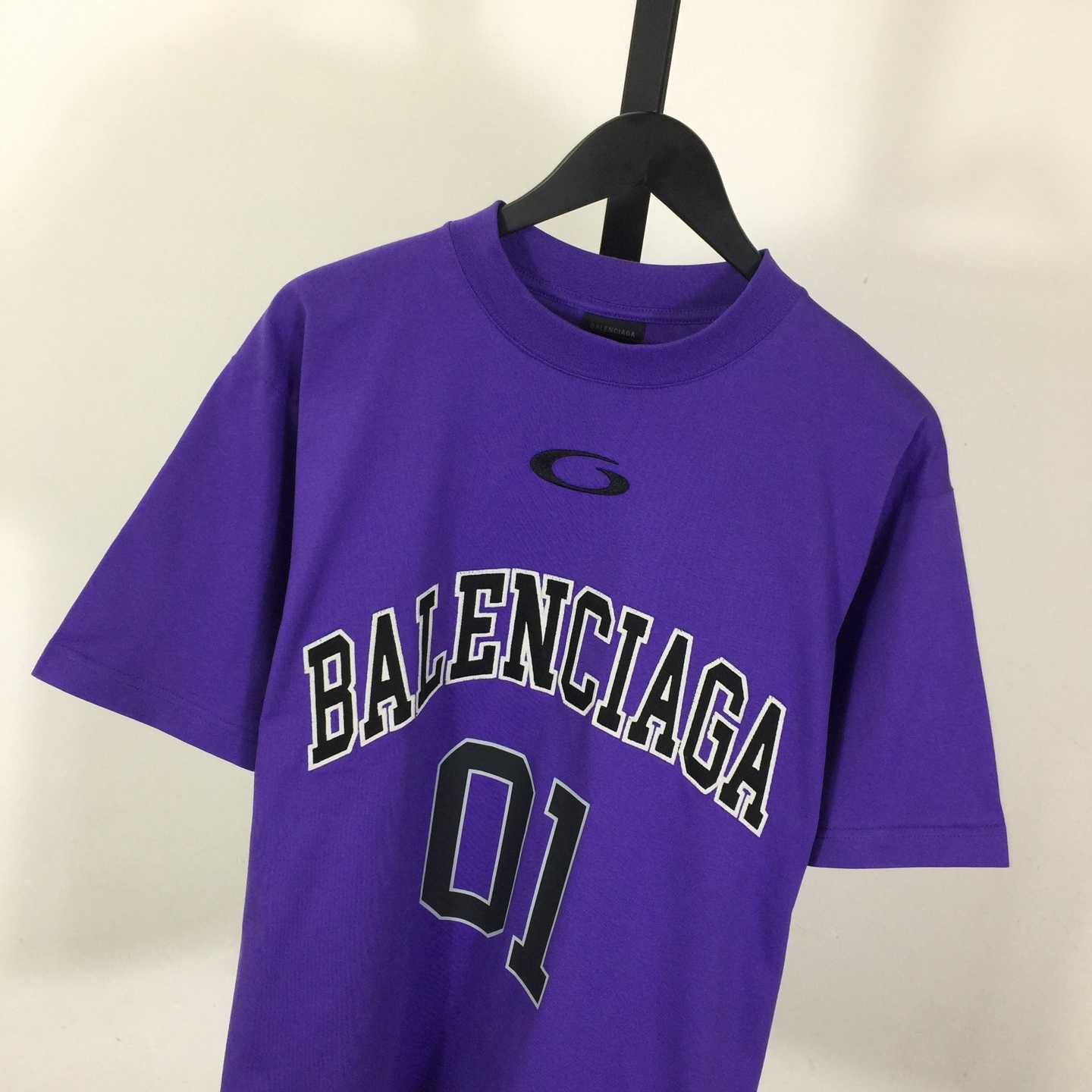 Balenciaga Basketball Series - Oversized T-Shirt In Deep Purple Vintage Jersey - DesignerGu