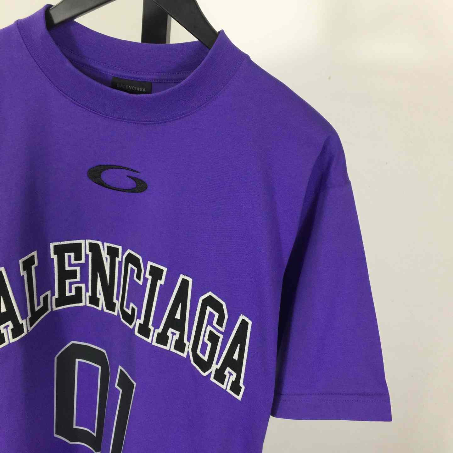 Balenciaga Basketball Series - Oversized T-Shirt In Deep Purple Vintage Jersey - DesignerGu