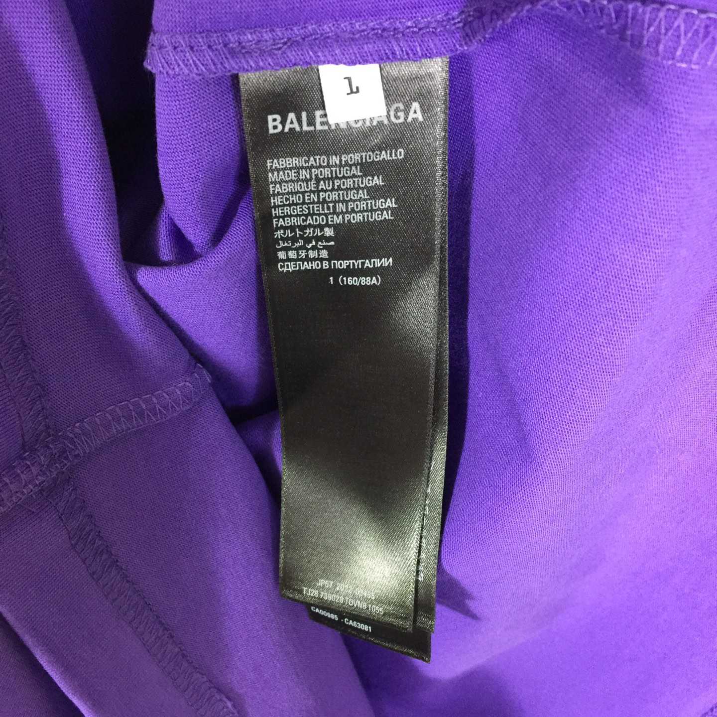 Balenciaga Basketball Series - Oversized T-Shirt In Deep Purple Vintage Jersey - DesignerGu