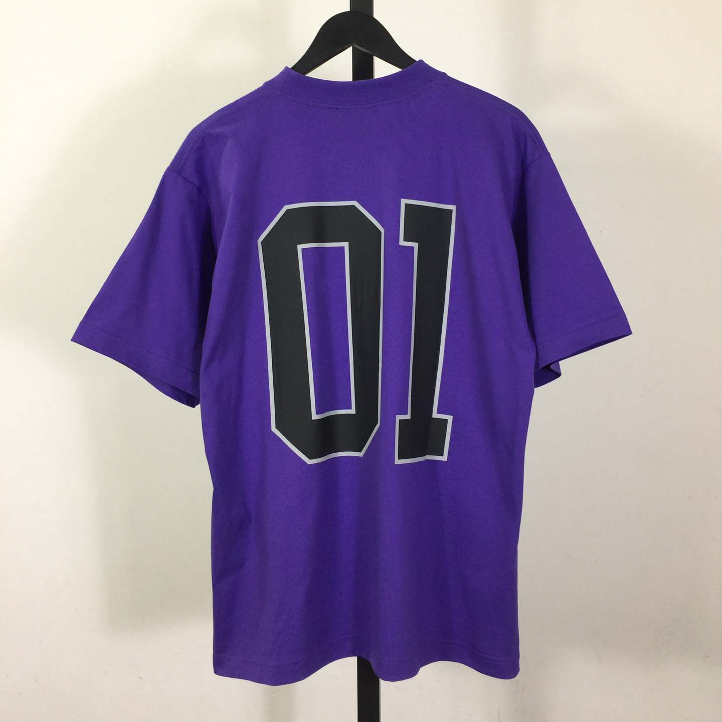 Balenciaga Basketball Series - Oversized T-Shirt In Deep Purple Vintage Jersey - DesignerGu