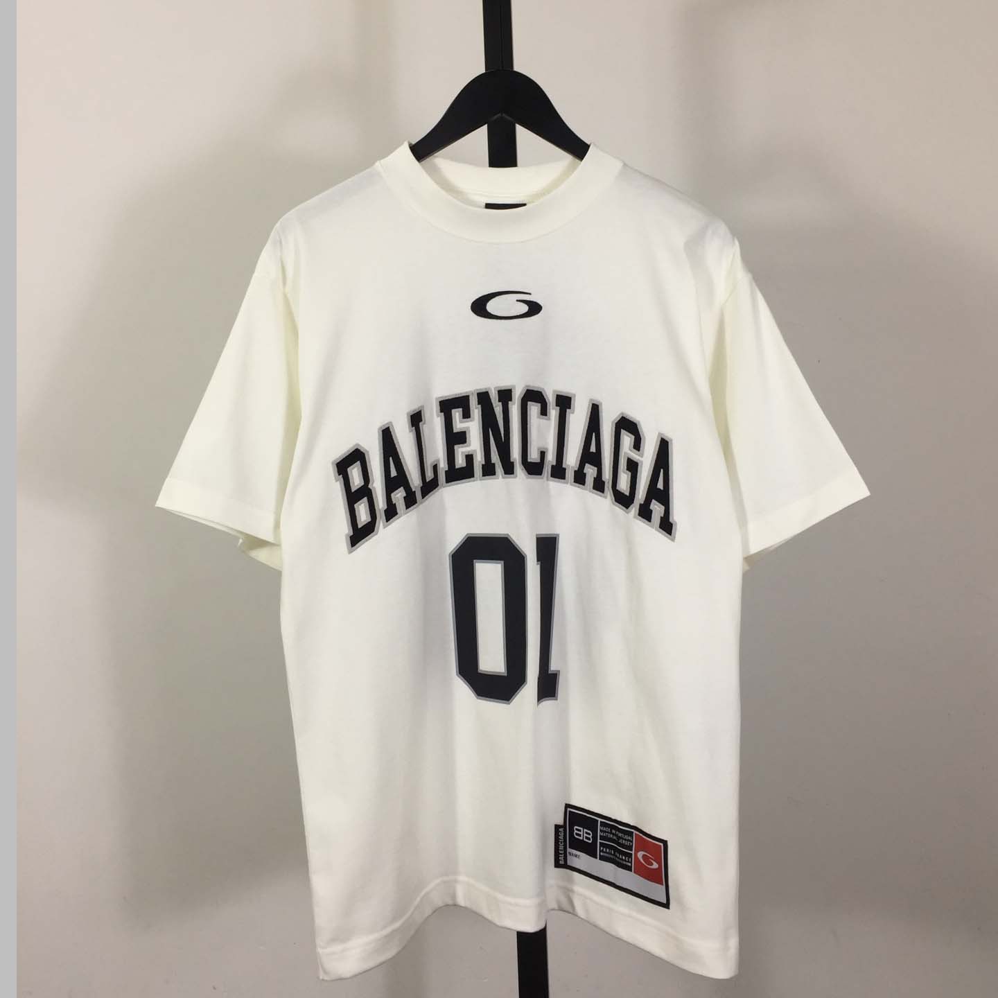 Balenciaga Basketball Series - Oversized T-Shirt In Off White - DesignerGu