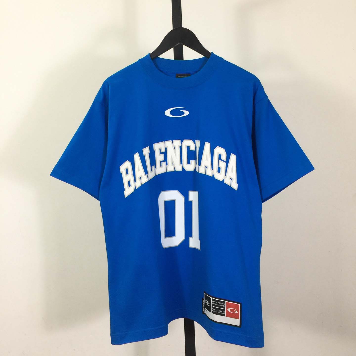 Balenciaga Basketball Series - Oversized T-Shirt In Blue - DesignerGu