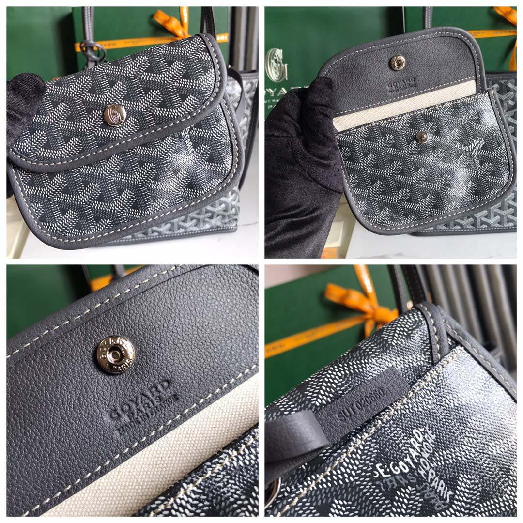 Goyard Goyardine Reversible Mini Anjou Grey （20*20*10cm） - DesignerGu