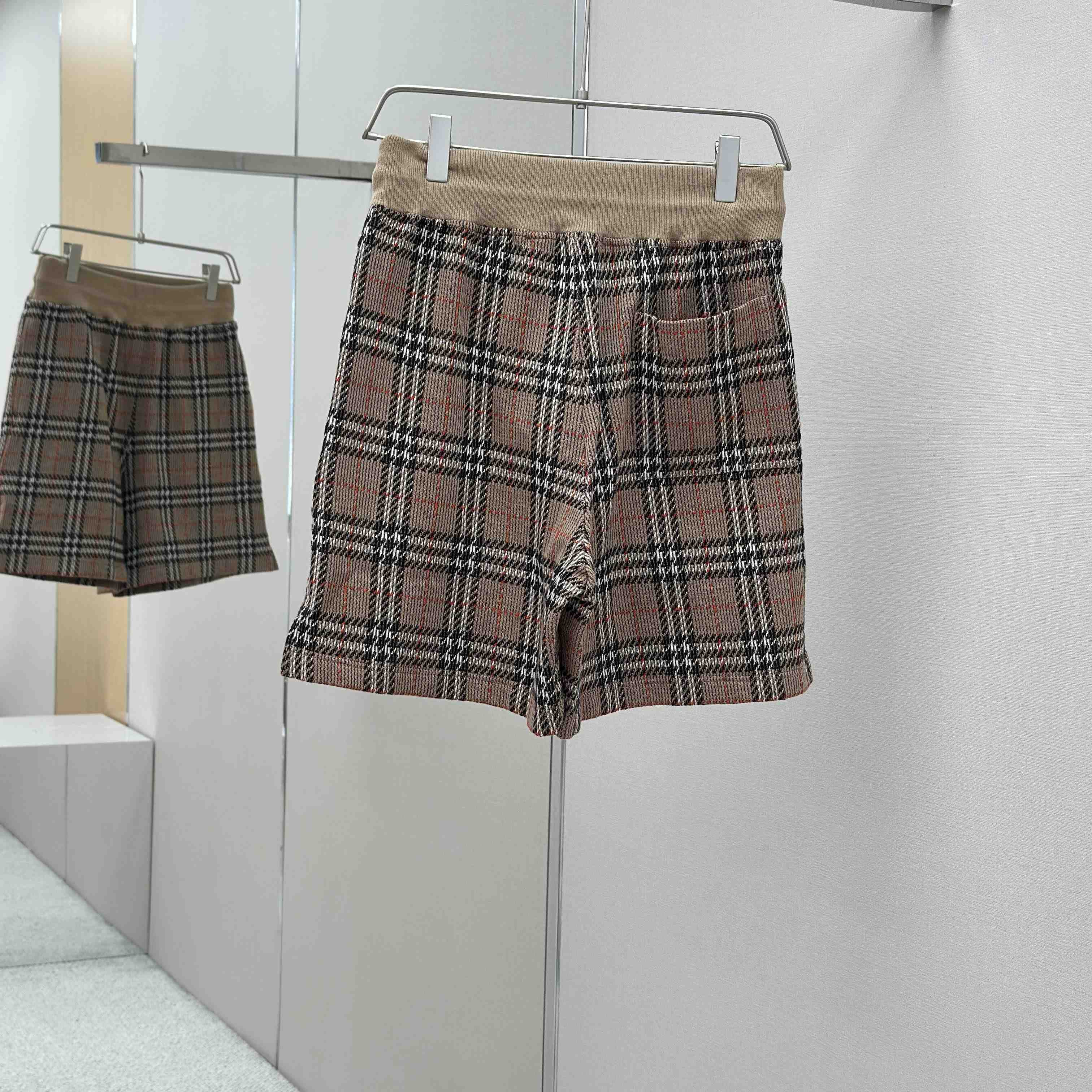 Burberry Check Cotton Blend Track Shorts - DesignerGu