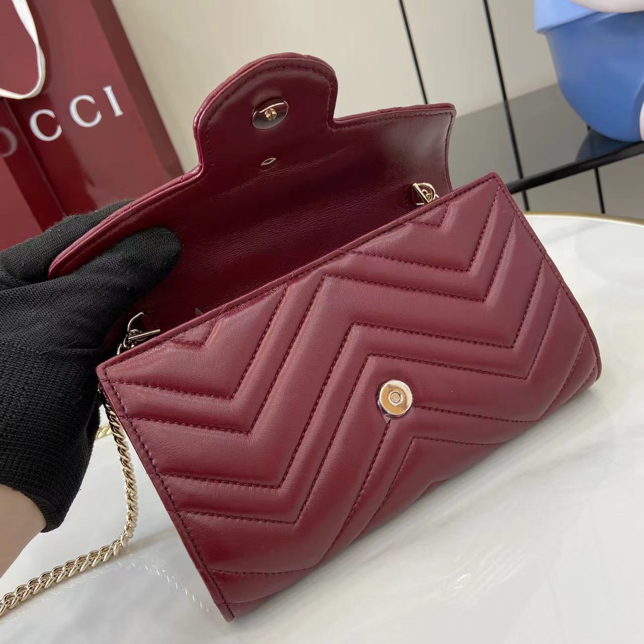 Gucci GG Marmont Wallet On Chain - DesignerGu