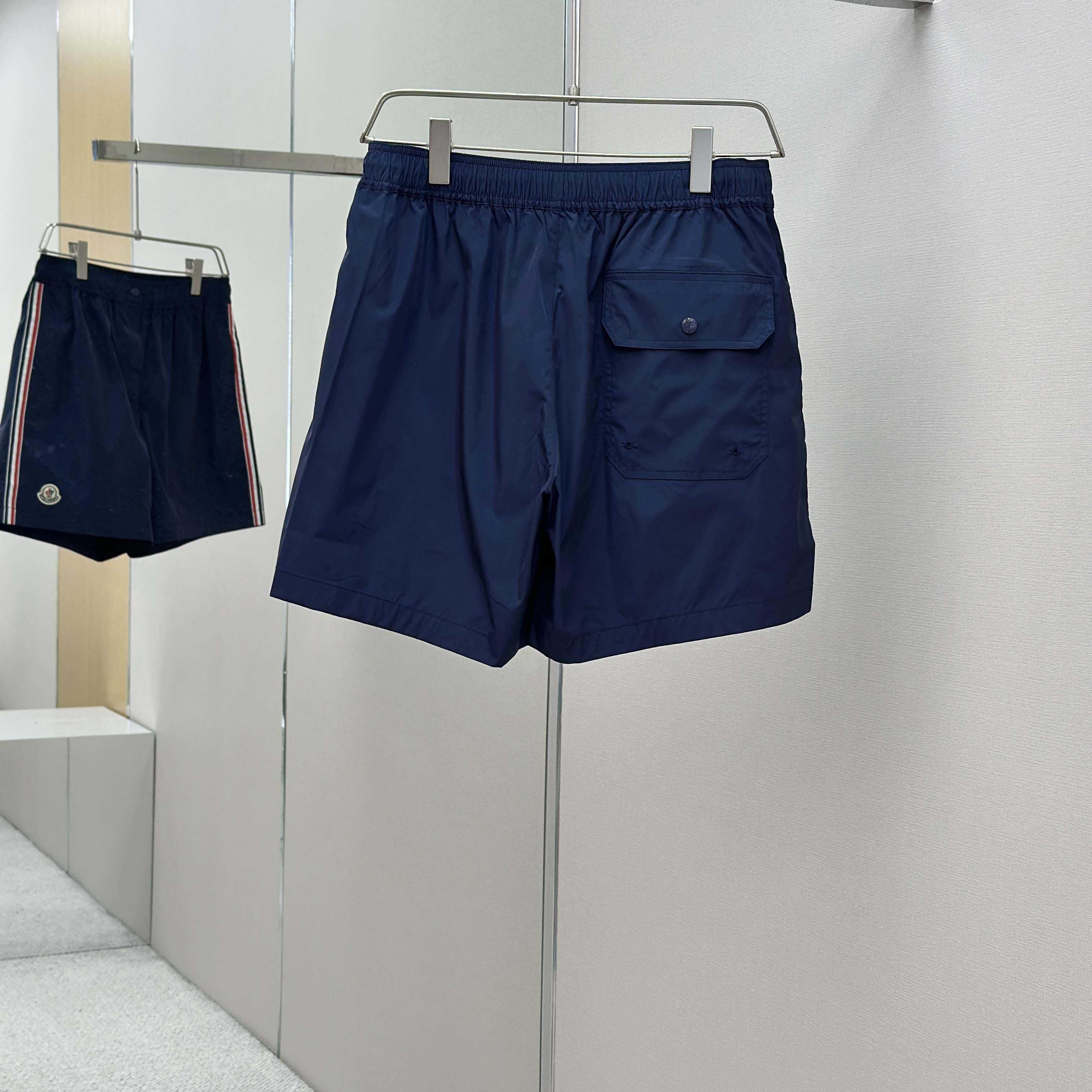 Moncler Blue Tricolour-Trimmed Swim Shorts - DesignerGu