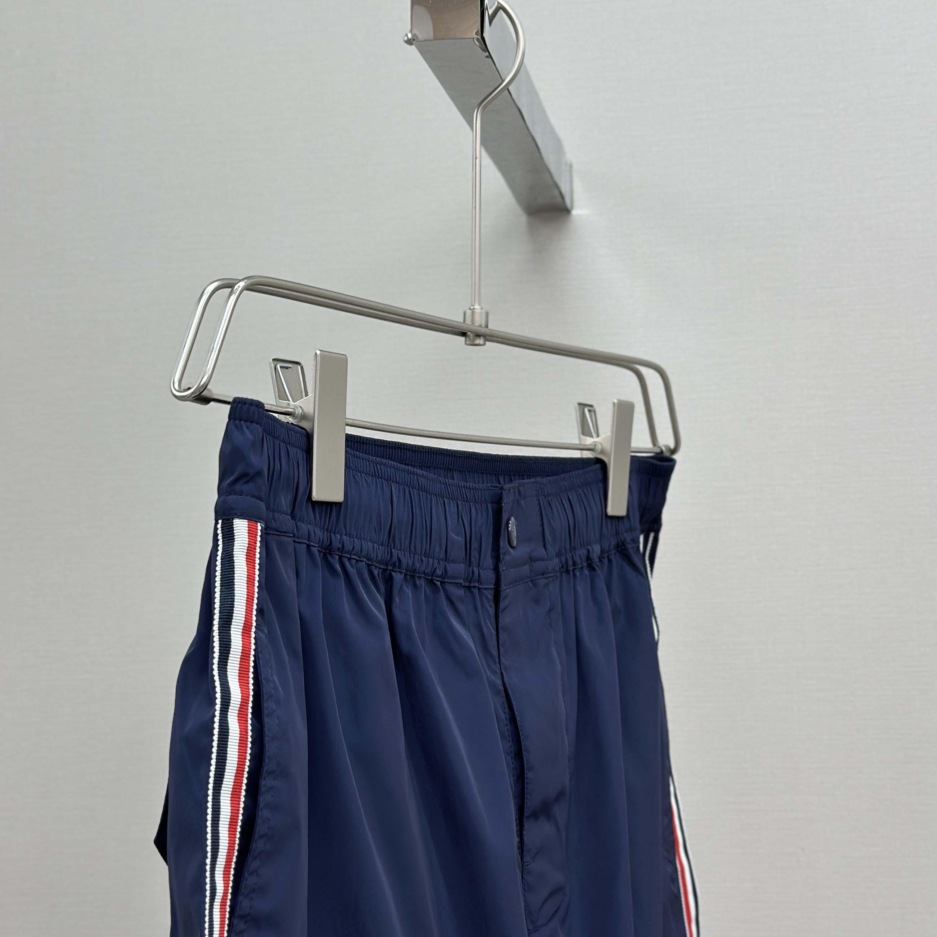 Moncler Blue Tricolour-Trimmed Swim Shorts - DesignerGu
