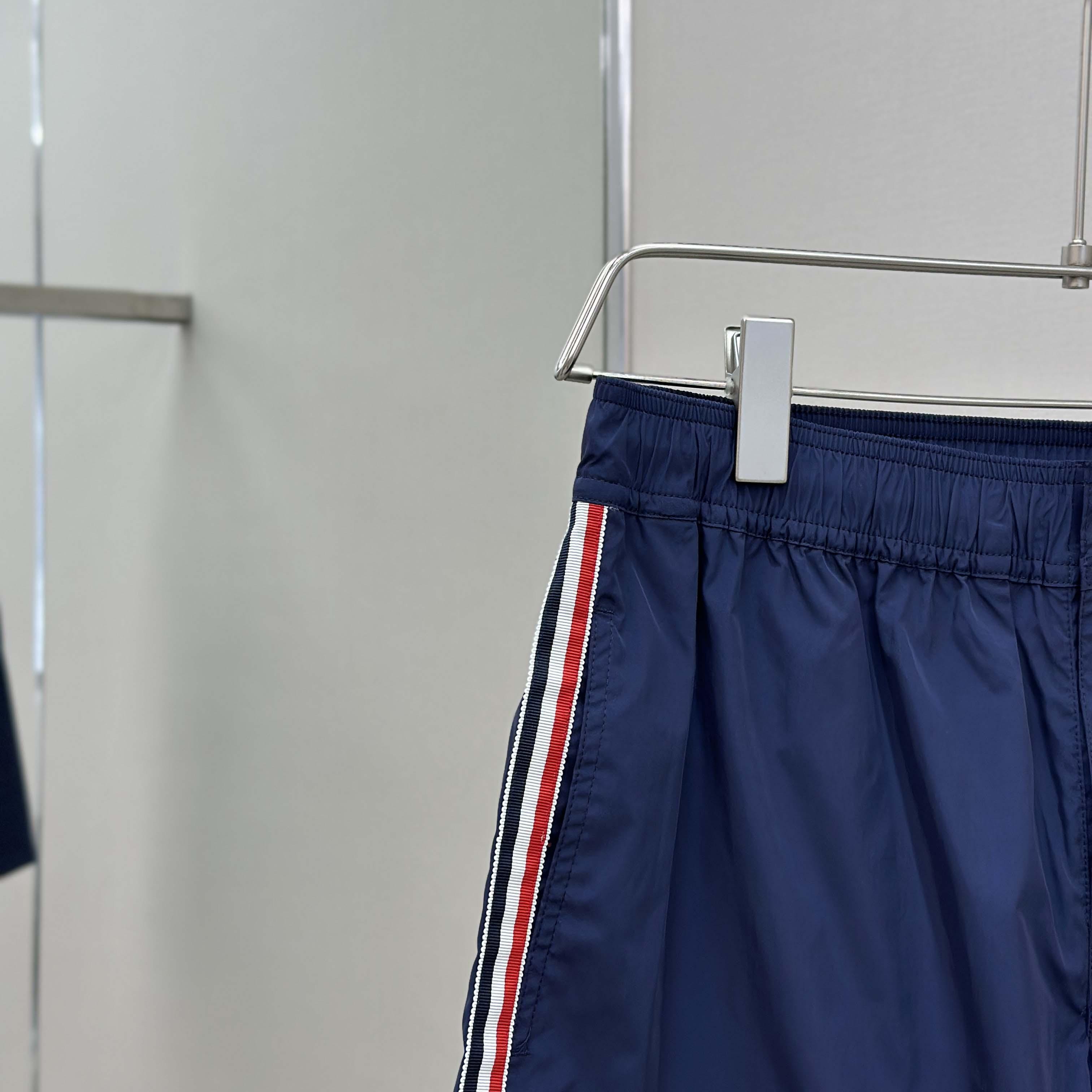 Moncler Blue Tricolour-Trimmed Swim Shorts - DesignerGu