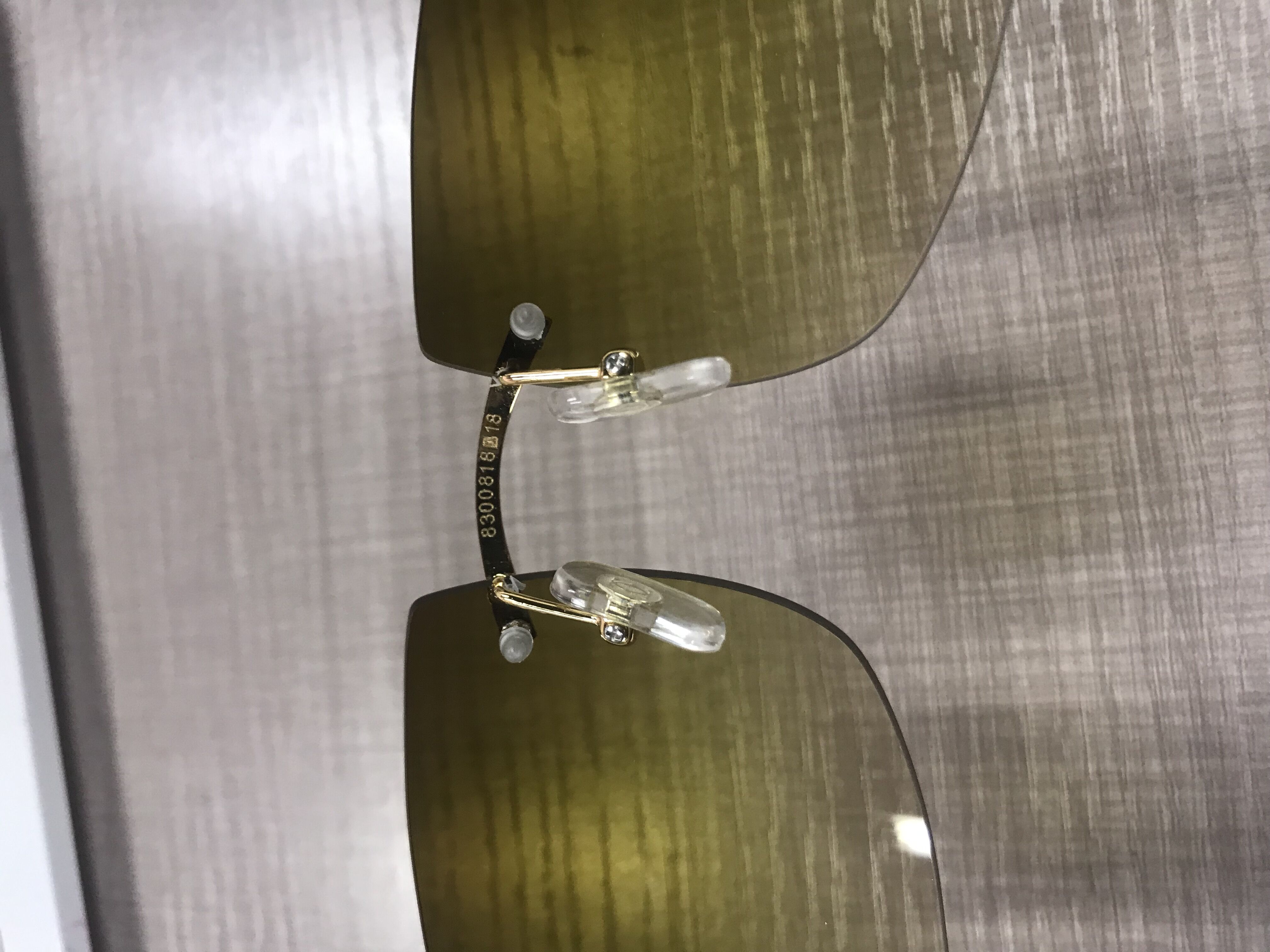 Cartier 4189705 White Mix Black Buffalo Sunglasses In Gold - 