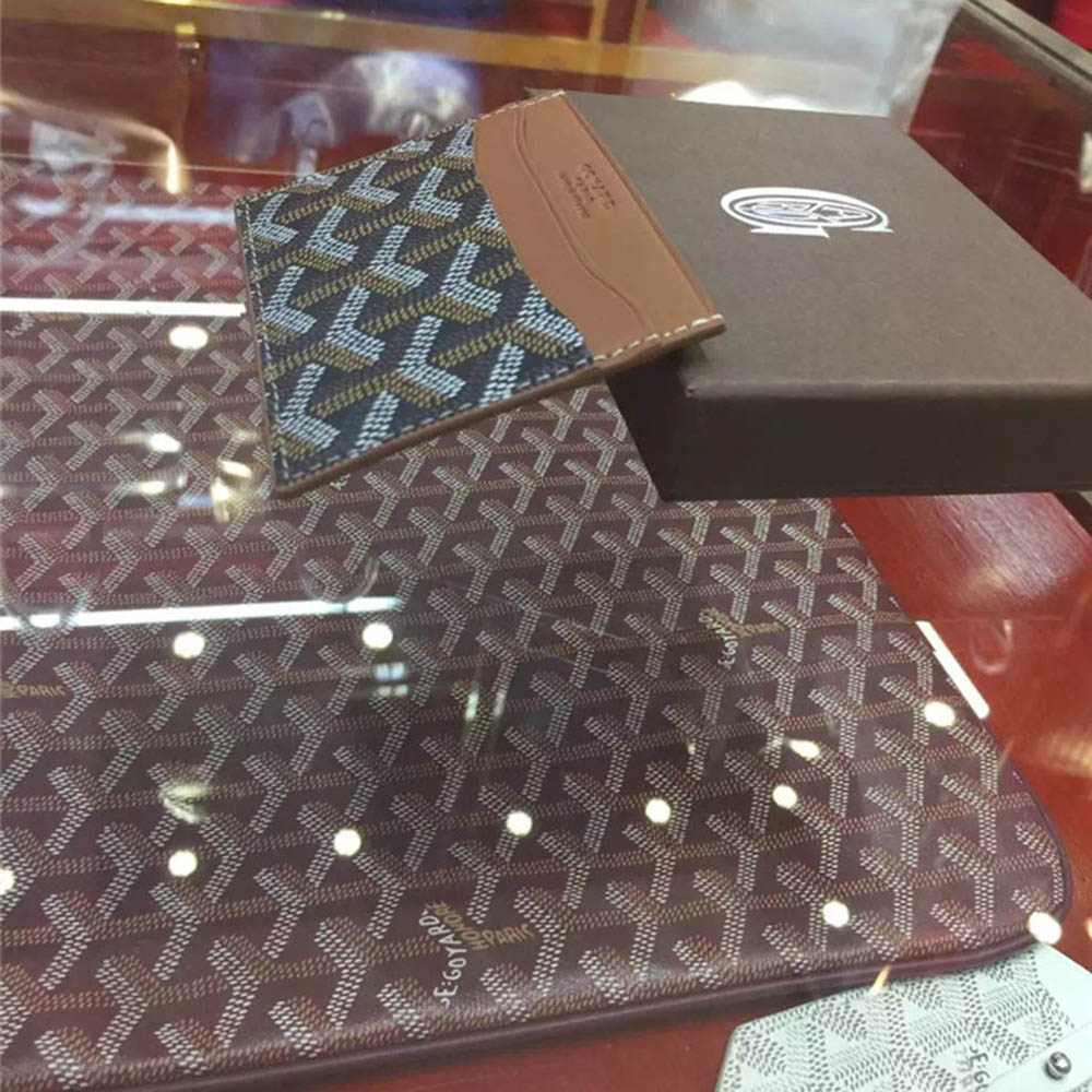 Goyard Card Holder Brown - 