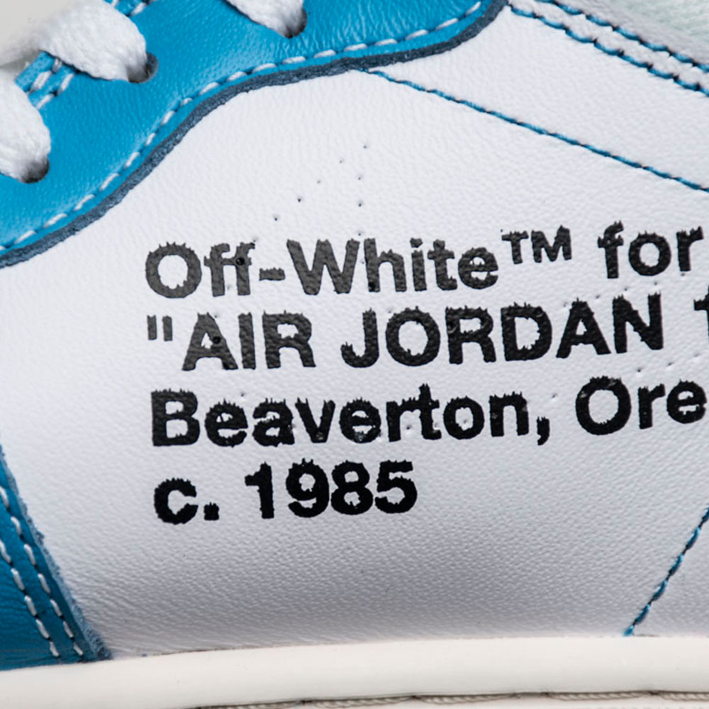 Jordan Off White X Air Jordan 1  UNC Sneaker - DesignerGu