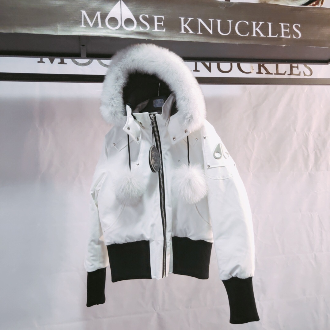 Moose Knuckles White Down Jacket  - DesignerGu
