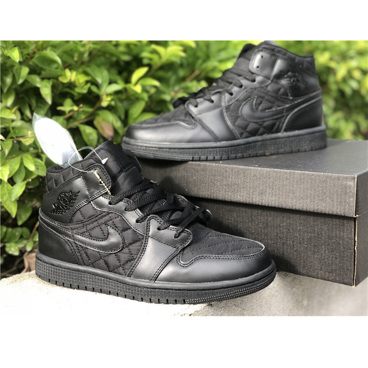 Jordan Air 1 Mid Black Quilted DB6078-001 - 