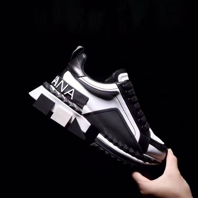 Dolce & Gabbana Super King Two Color Leather Sneakers - DesignerGu