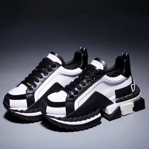 Dolce & Gabbana Super King Two Color Leather Sneakers - DesignerGu