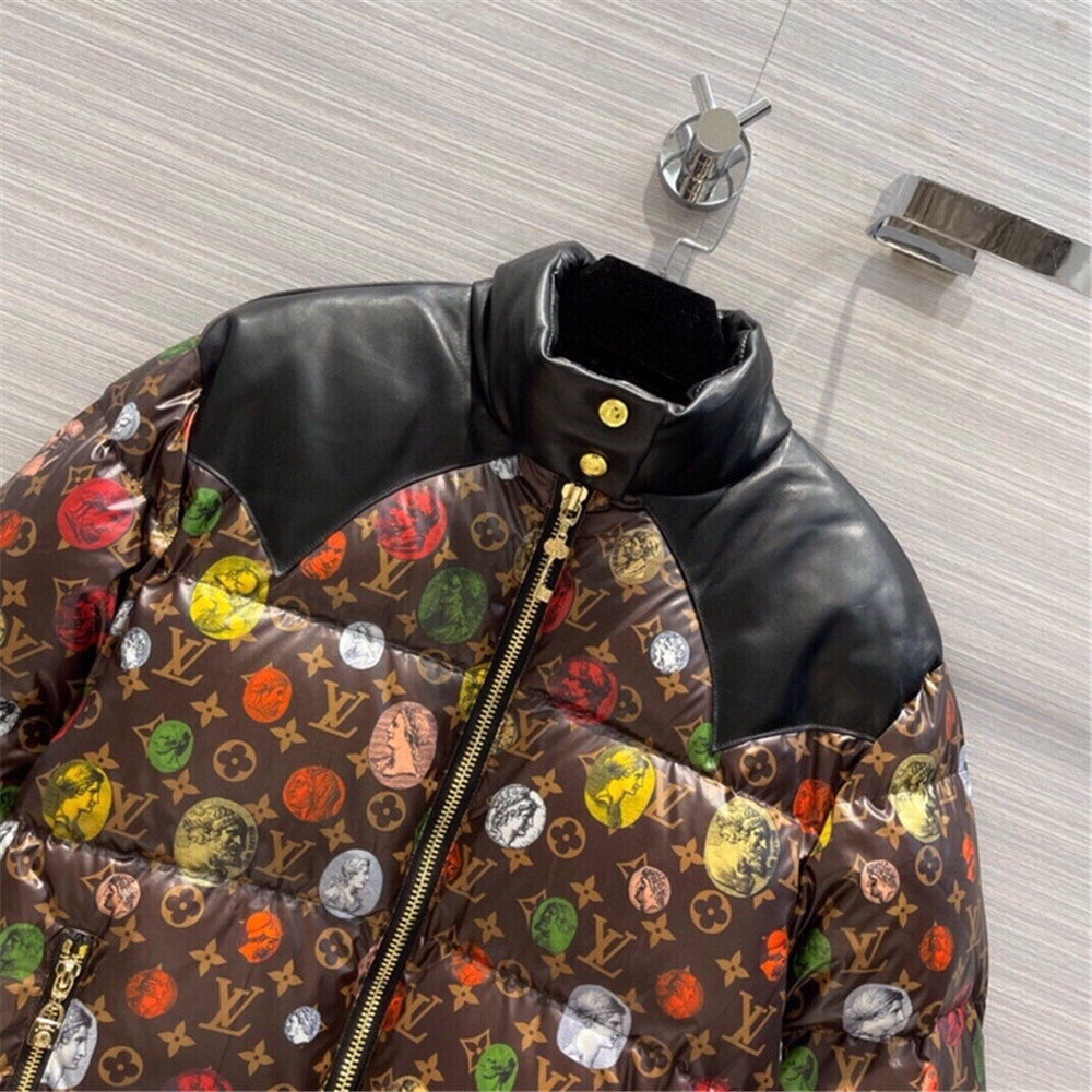 Louis Vuitton Monogram Leather Short Down Jacket  - 