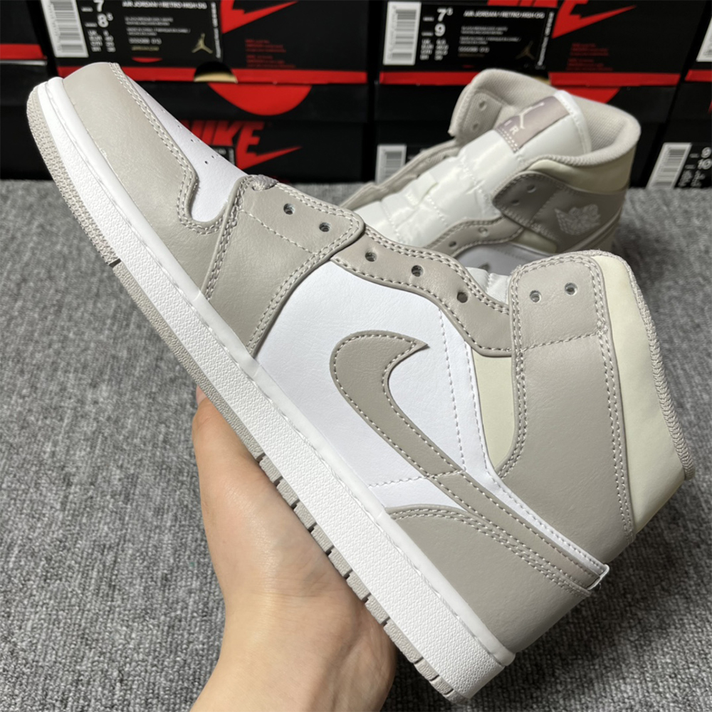 Air Jordan 1 Mid Grey Sneaker - 