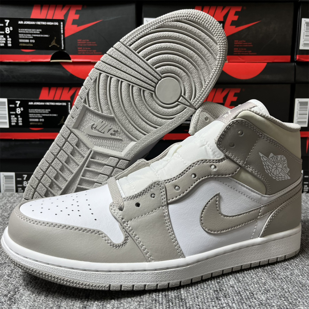 Air Jordan 1 Mid Grey Sneaker - 