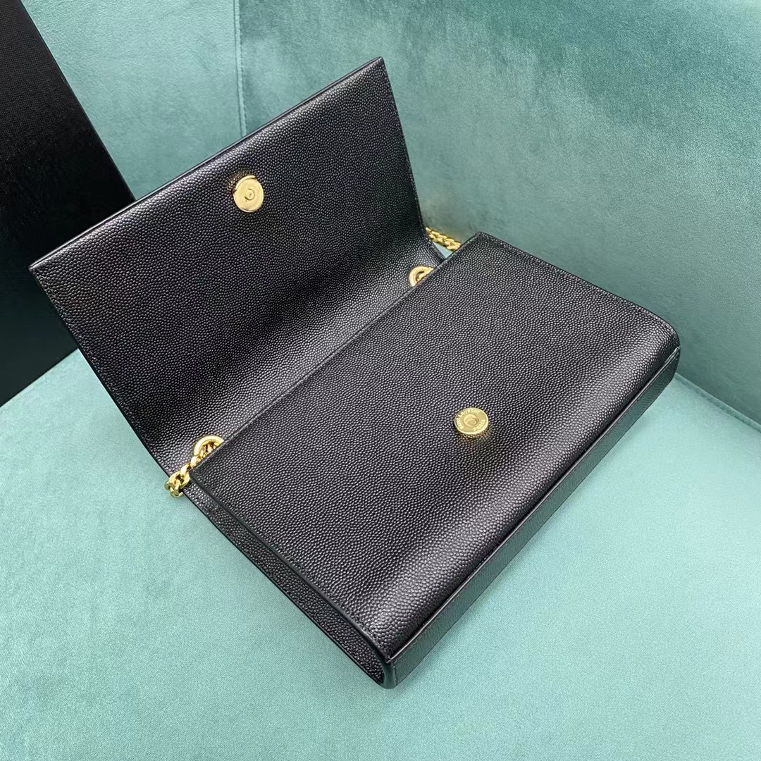 Saint Laurent Envelope Bag In Black(20-12.5-5CM) - DesignerGu