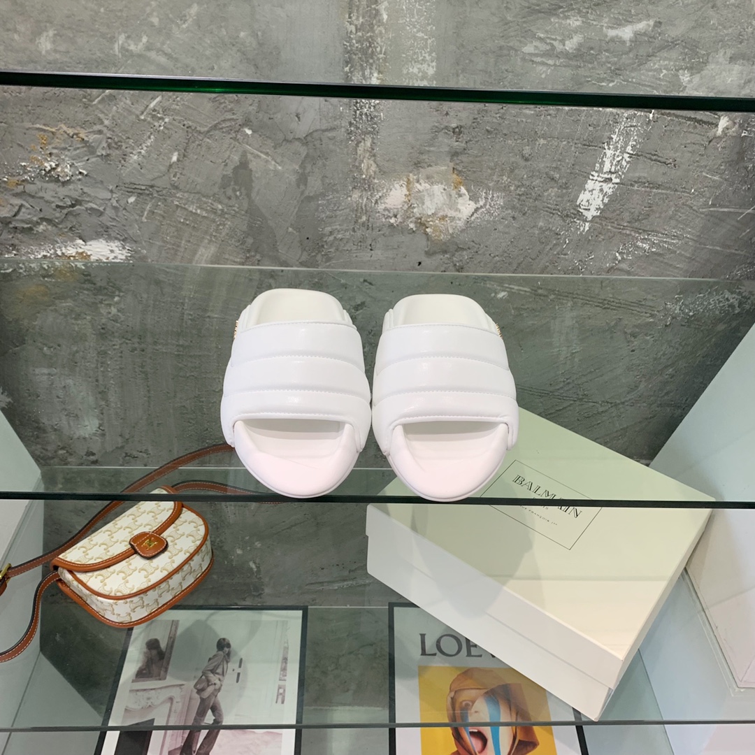 Balmain B-It-Puffy Slides - 