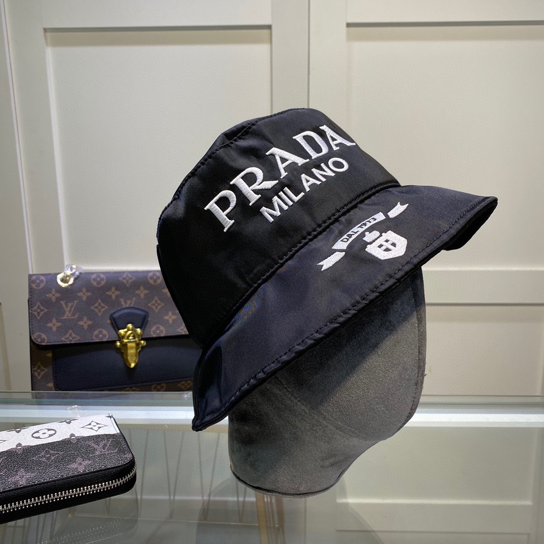 Prada Canvas Bucket Hat - 