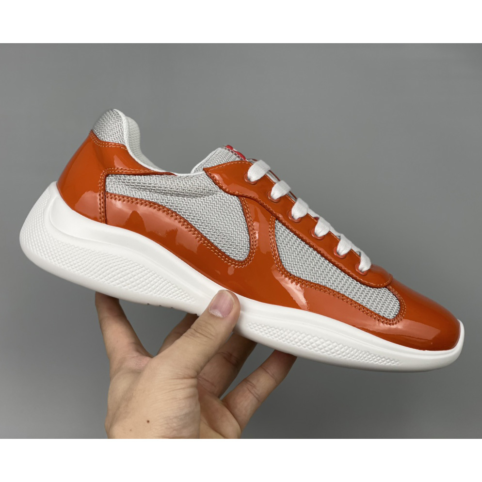 Prada Male America's Cup Sneaker In Orange(upon uk size) - 