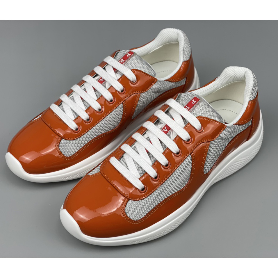 Prada Male America's Cup Sneaker In Orange(upon uk size) - 