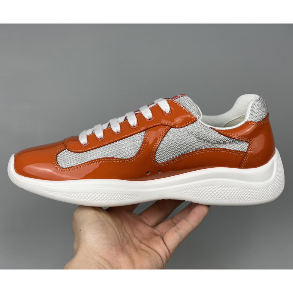Prada Male America's Cup Sneaker In Orange(upon uk size) - 