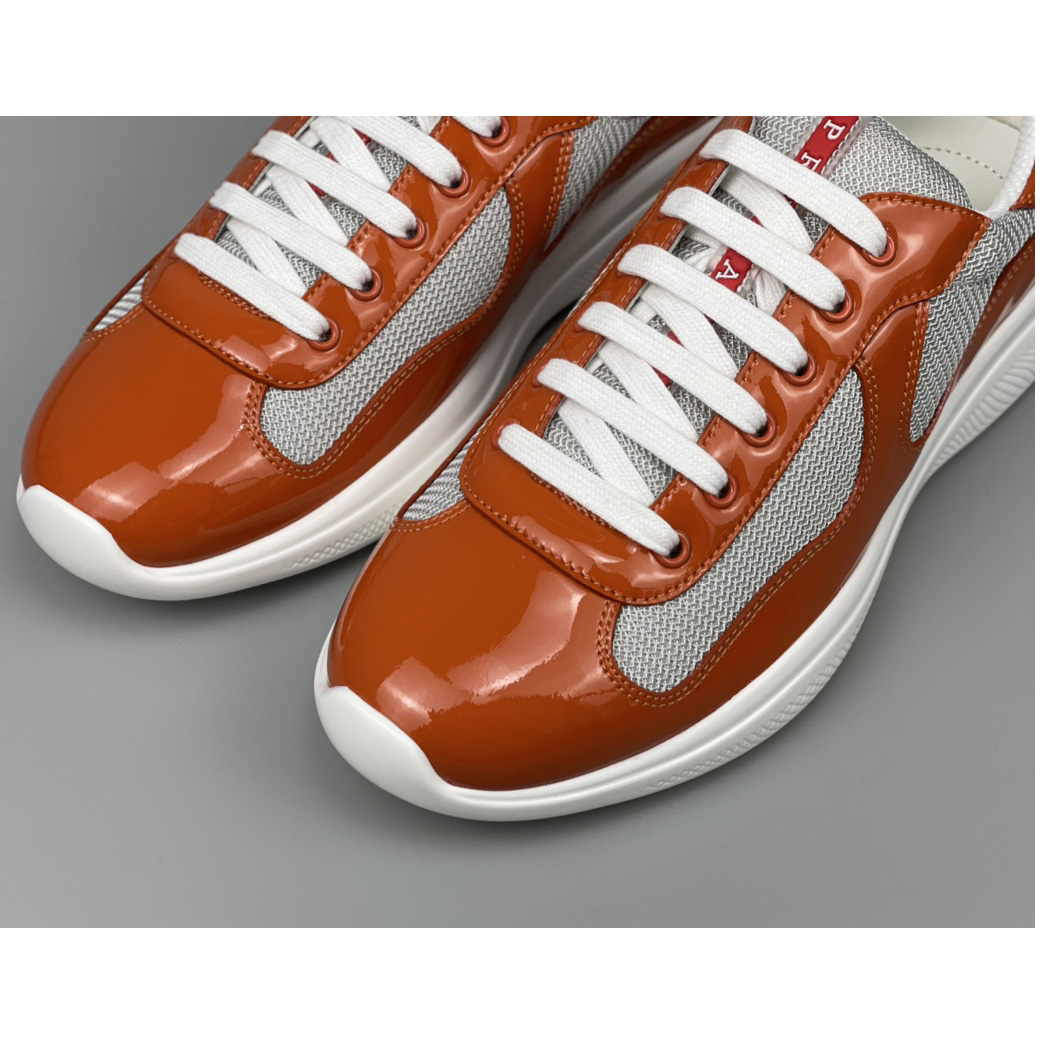 Prada Male America's Cup Sneaker In Orange(upon uk size) - 
