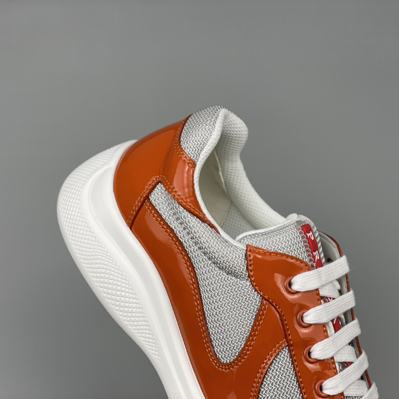 Prada Male America's Cup Sneaker In Orange(upon uk size) - 