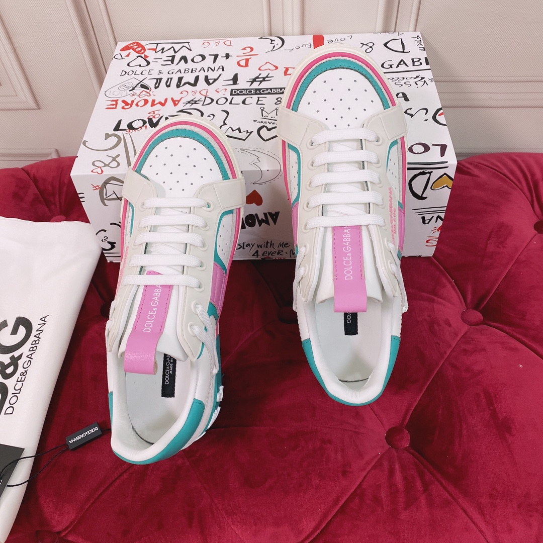 Dolce & Gabbana Mixed-Material Custom 2.Zero Sneakers - 