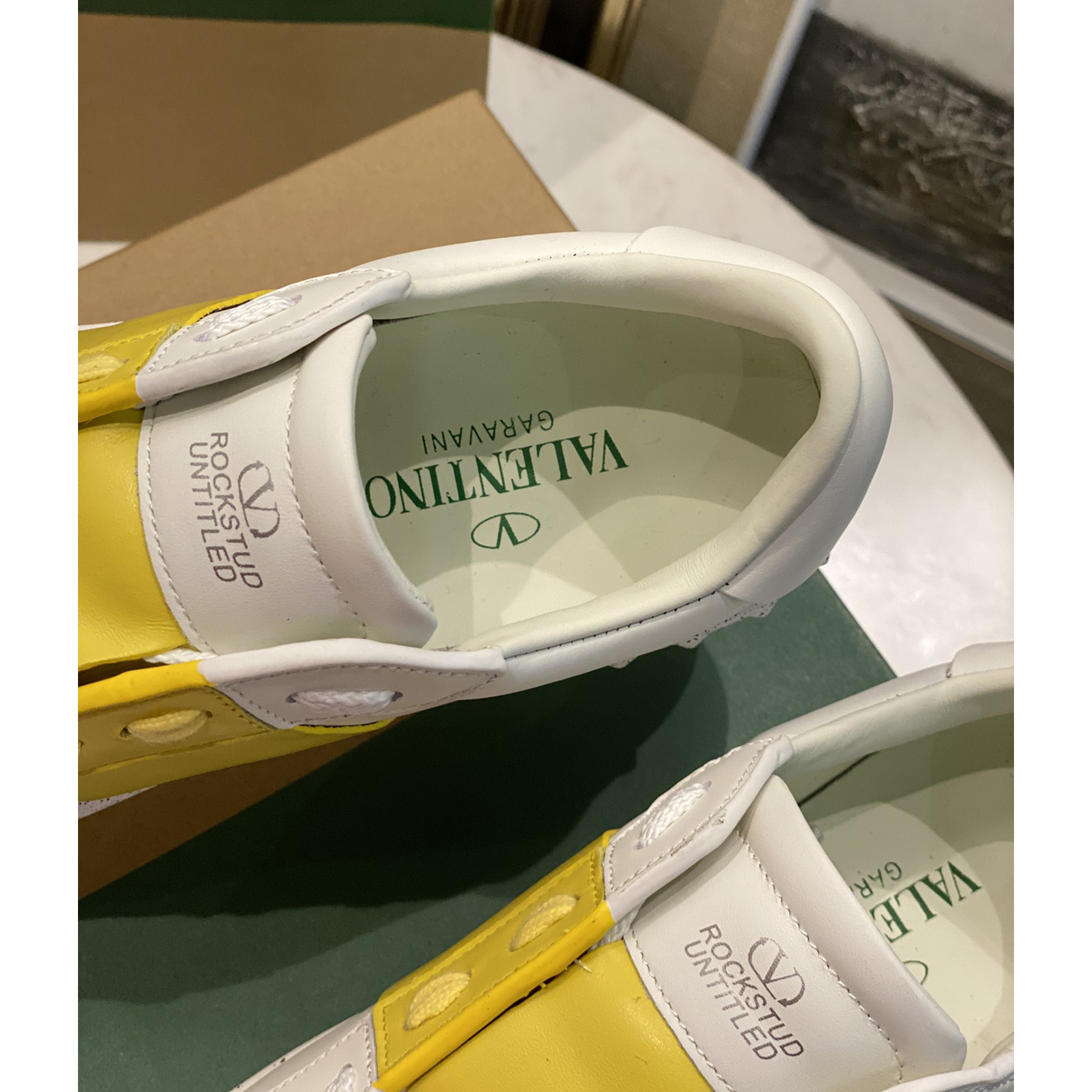 Valenti Open For A Change Sneaker In Bio-Based Material In White/Lemon Cream - 