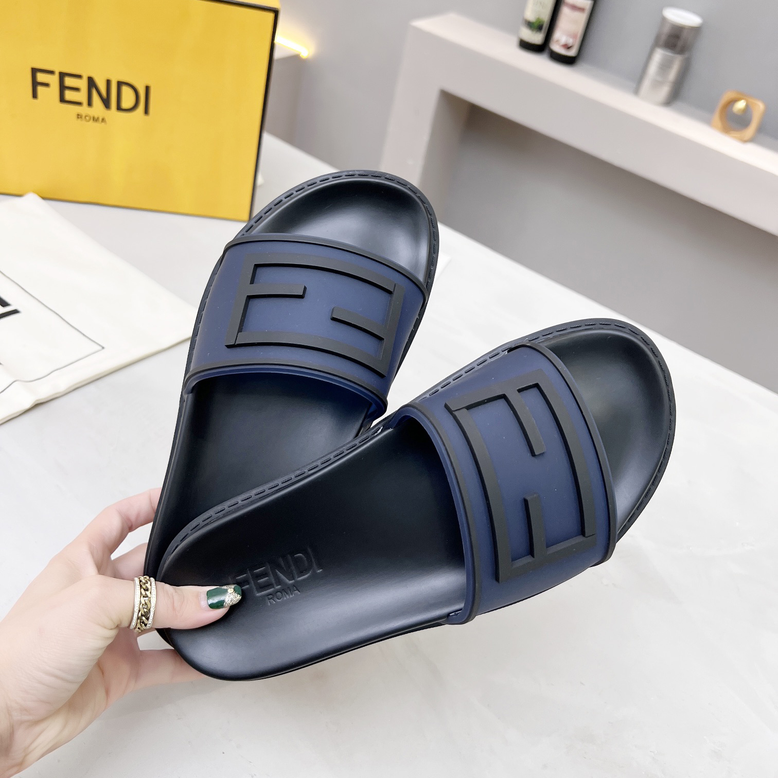 Fendi Baguette Slides - 