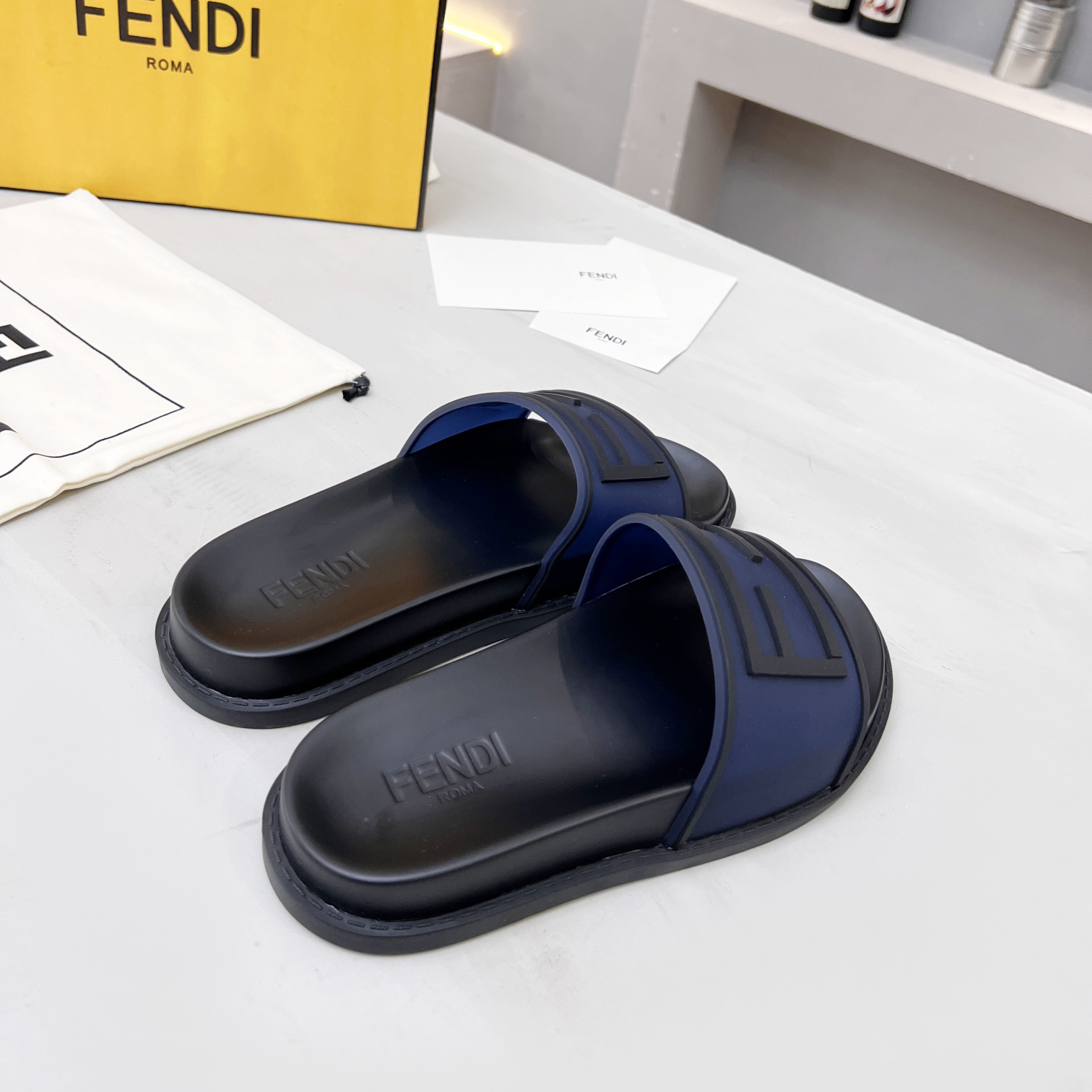 Fendi Baguette Slides - 