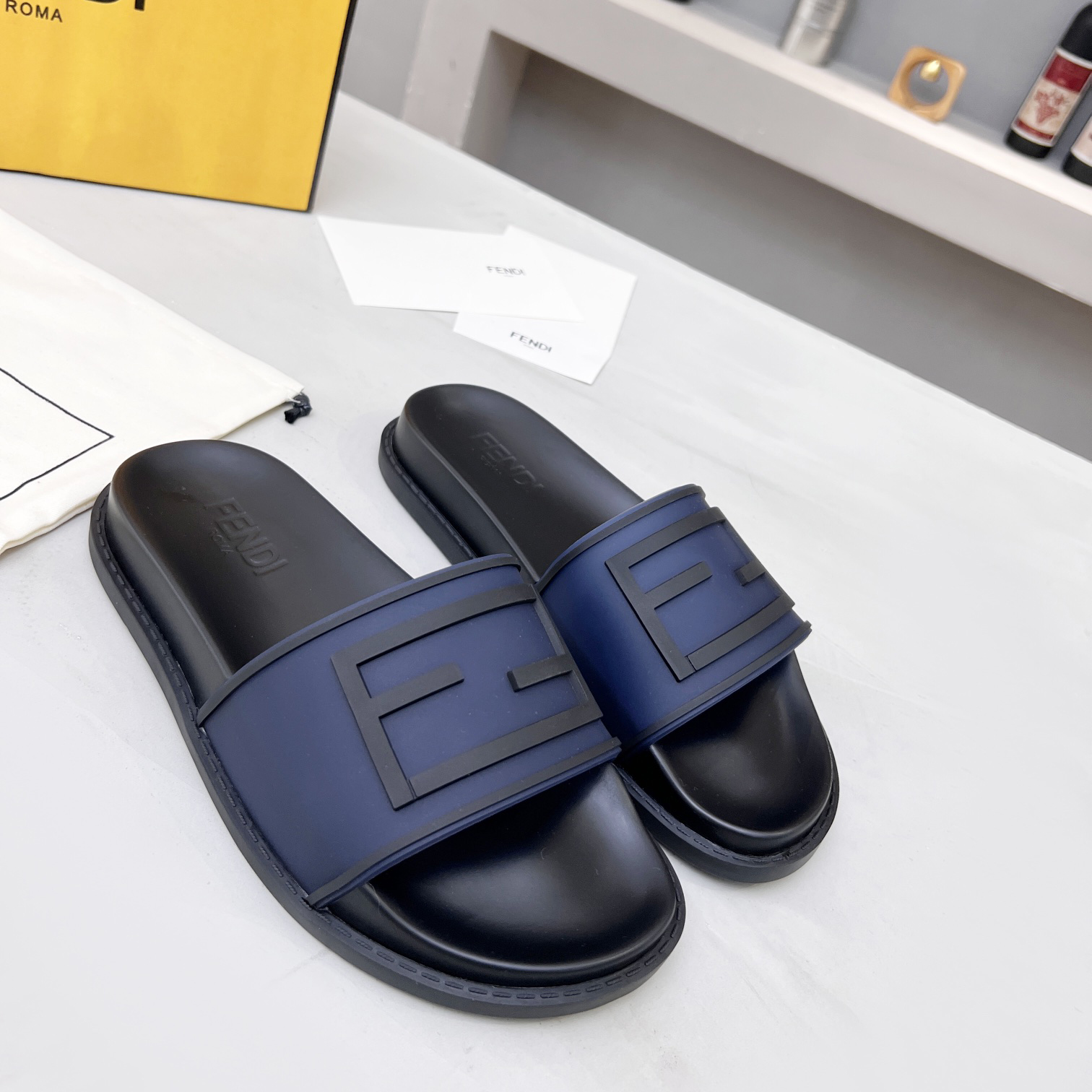 Fendi Baguette Slides - 