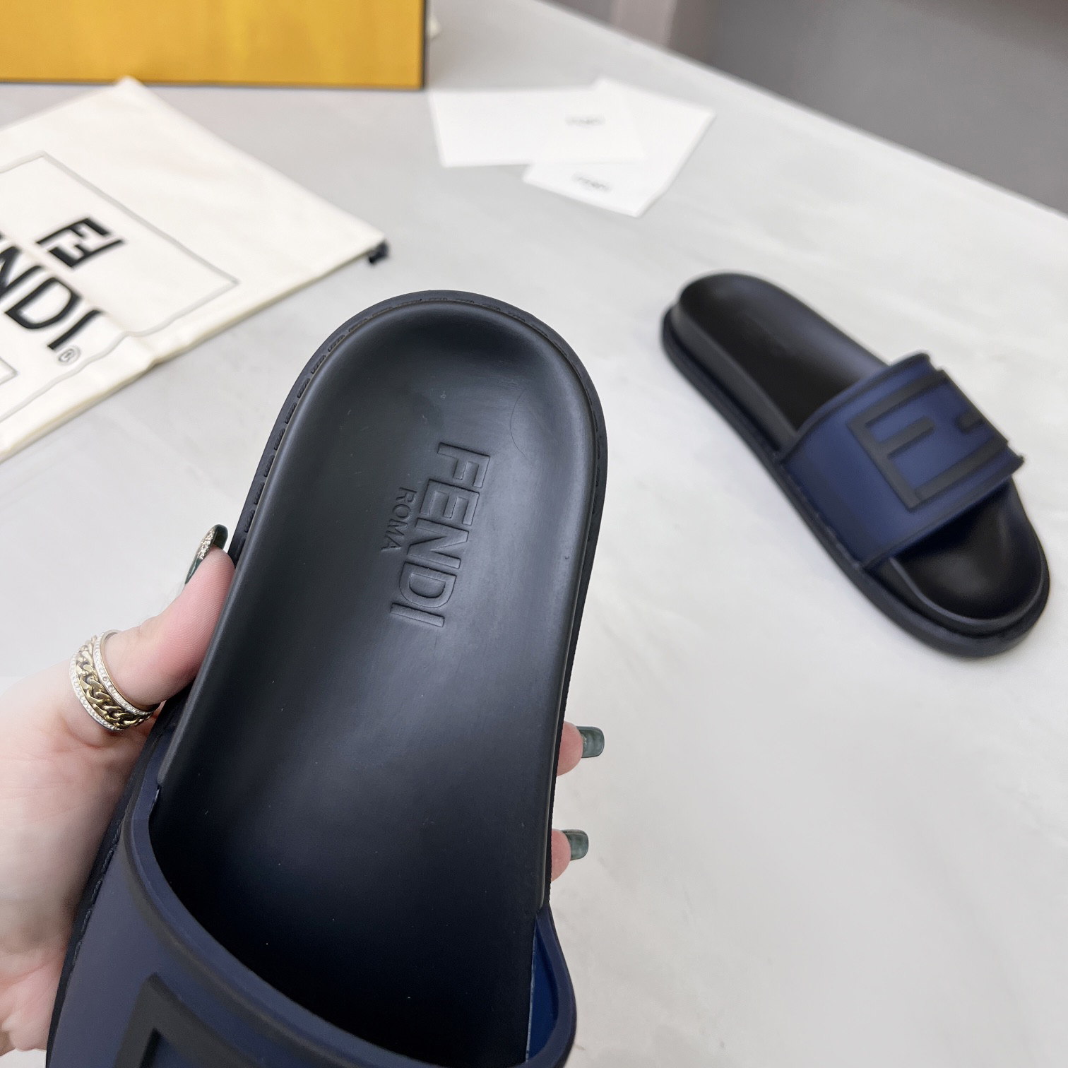 Fendi Baguette Slides - 