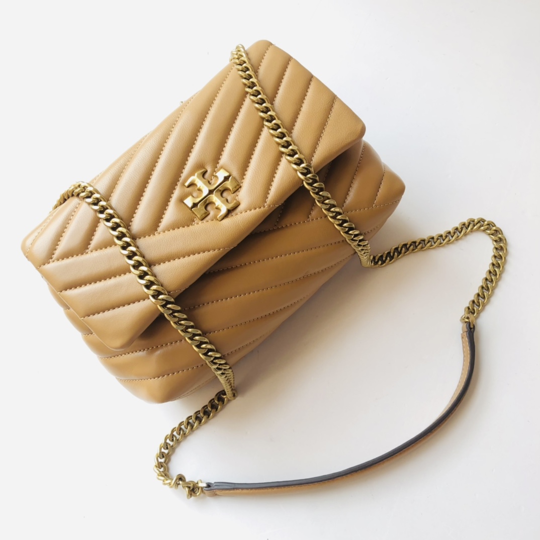 ToryBurch Kira Chevron Convertible Shoulder Bag(22.5-15-8cm)  TB316S90452 - DesignerGu