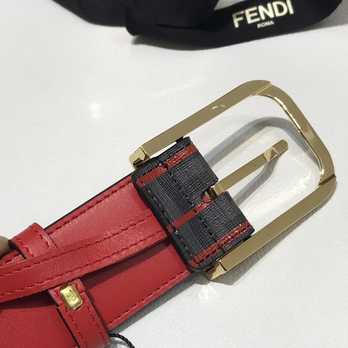 Fendi Reversible Leather Belt - 