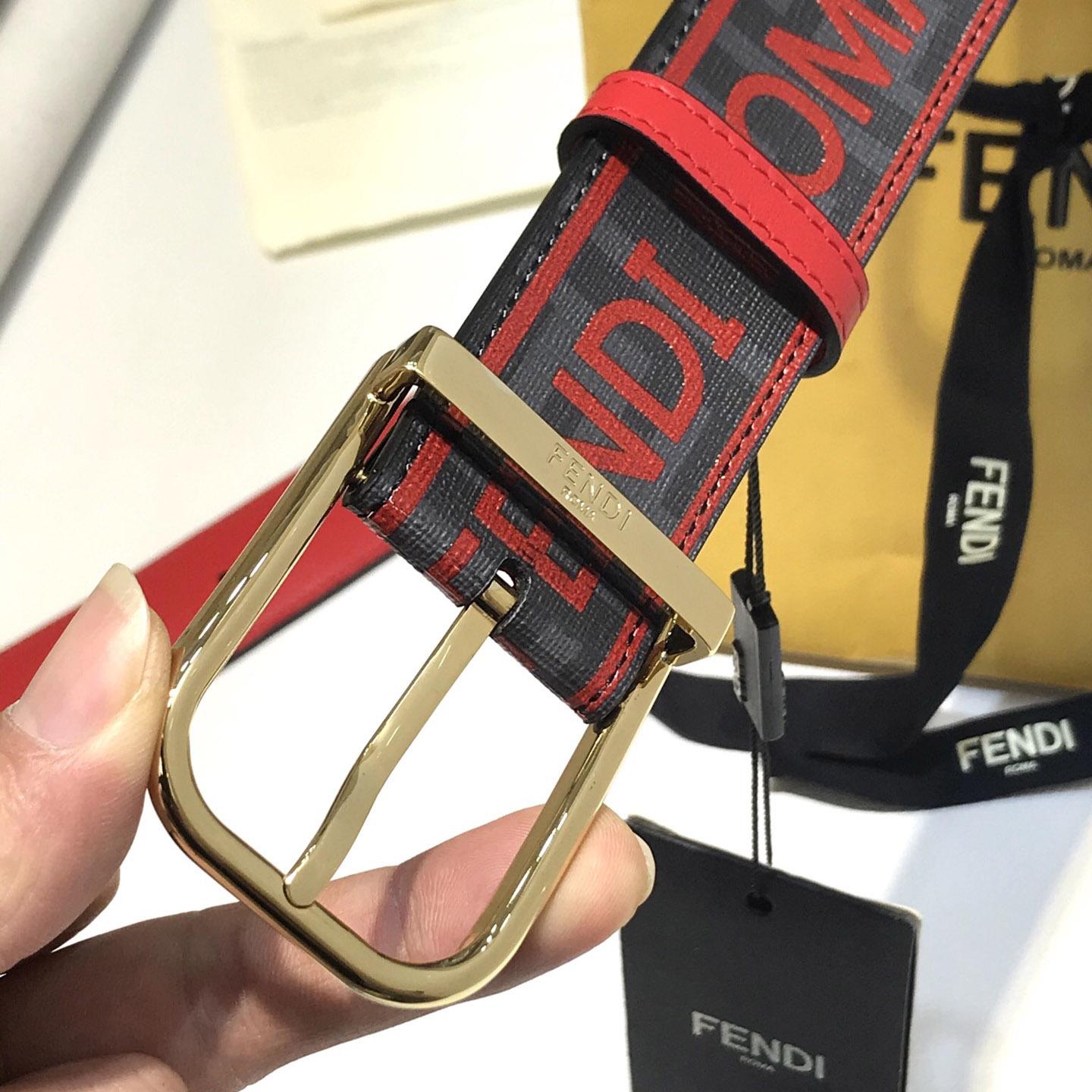 Fendi Reversible Leather Belt - 