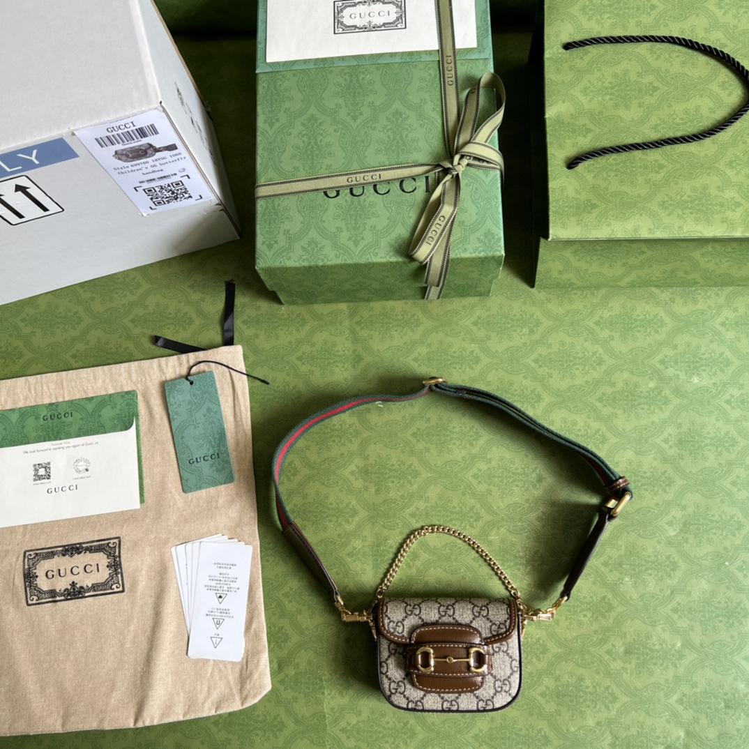 Gucci Horsebit 1955 Strap Wallet(12-9-4cm) - 