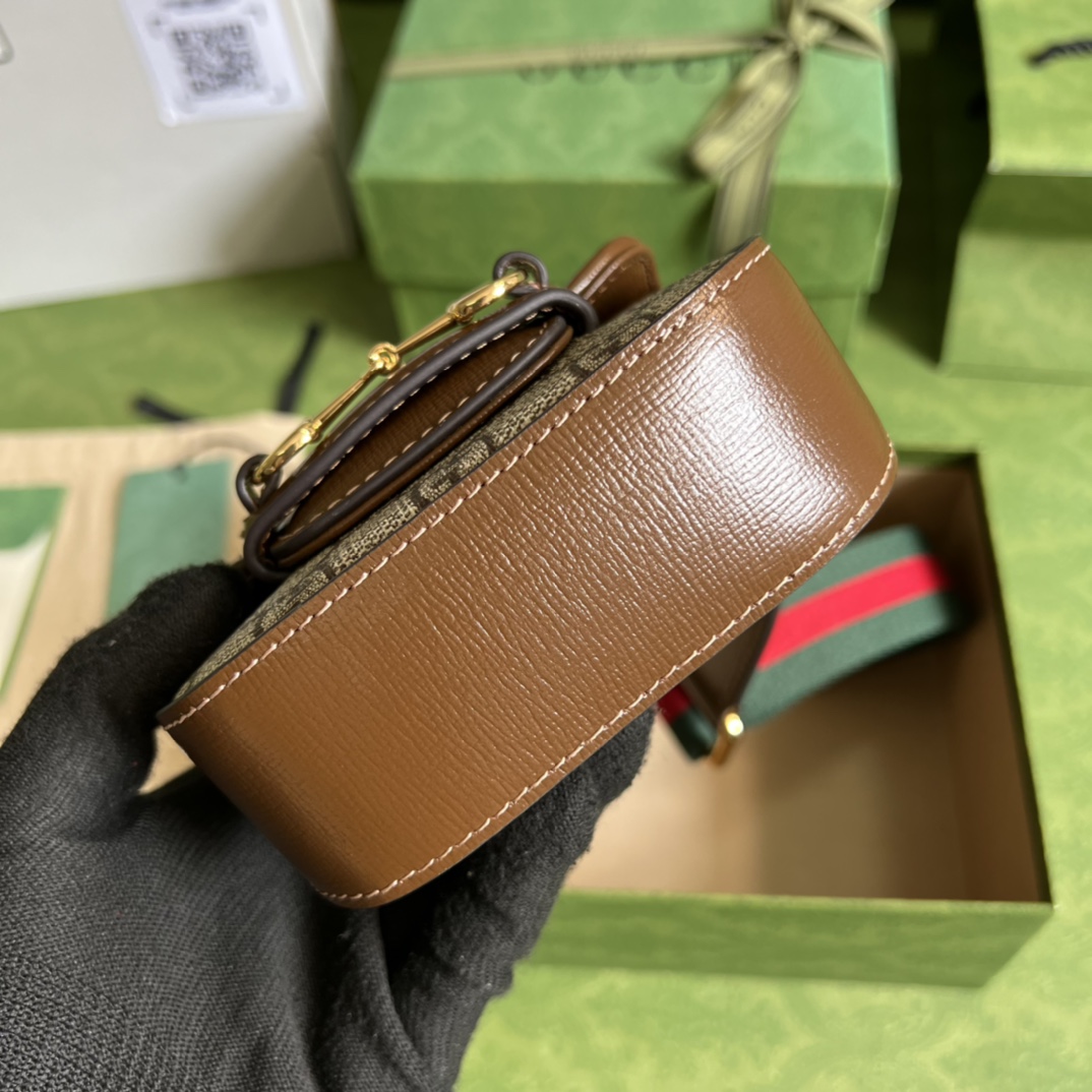 Gucci Horsebit 1955 Strap Wallet(12-9-4cm) - 