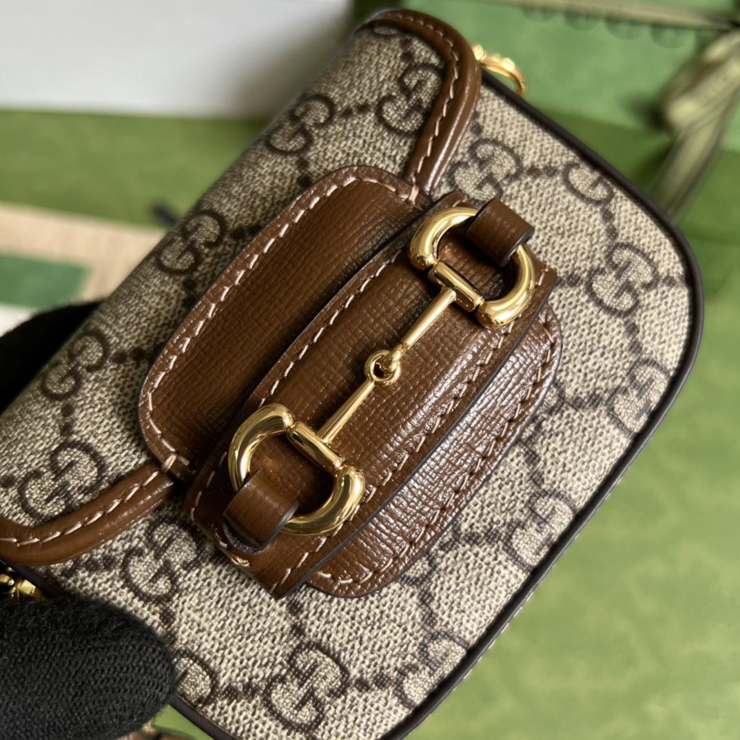 Gucci Horsebit 1955 Strap Wallet(12-9-4cm) - 