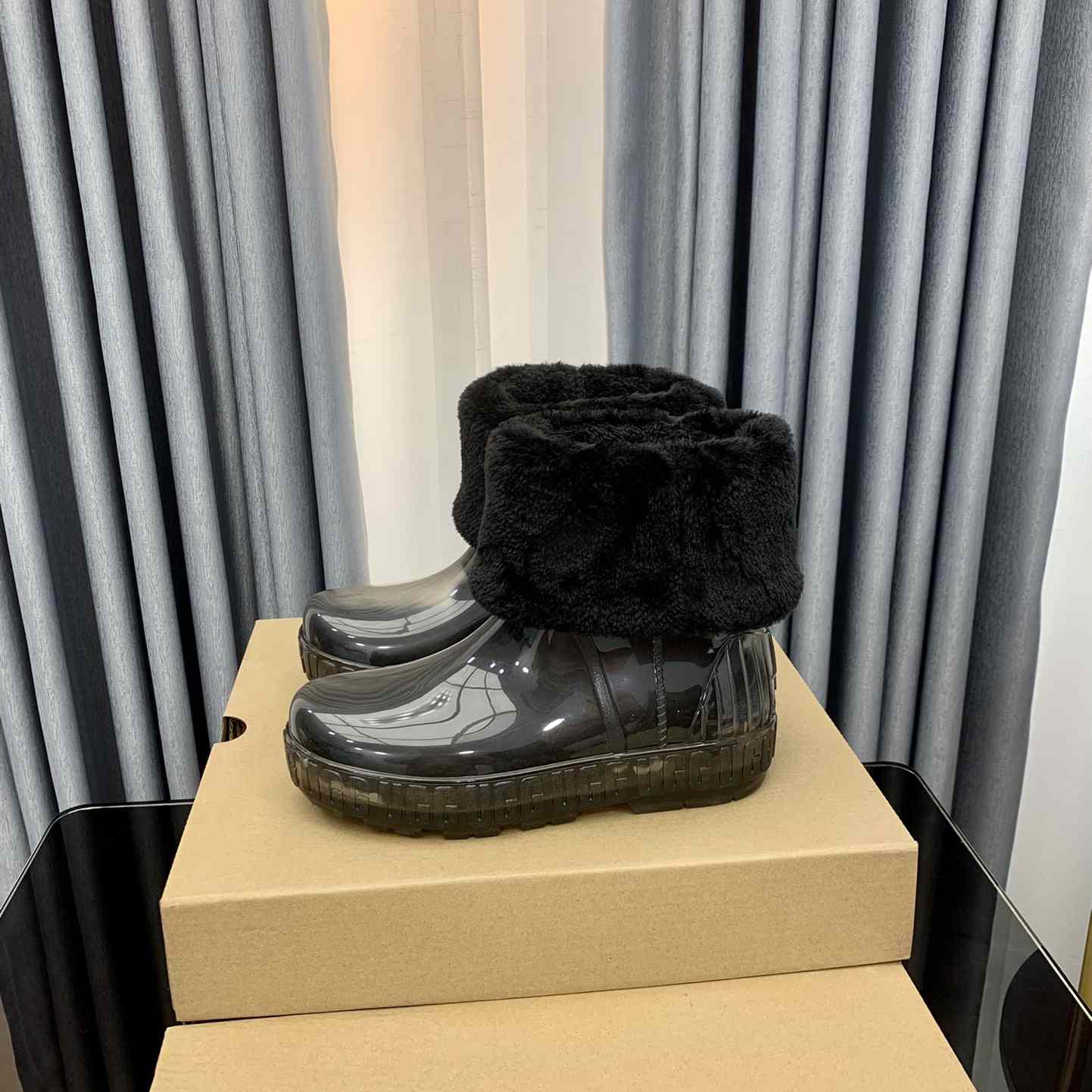 Ugg Drizlita Clear Womens Taffy Black Fashion Boots - DesignerGu