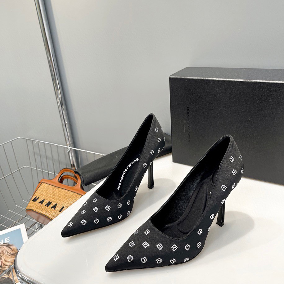 Alexander Wang  Delphine 105 Pump In Crystal Satin - DesignerGu