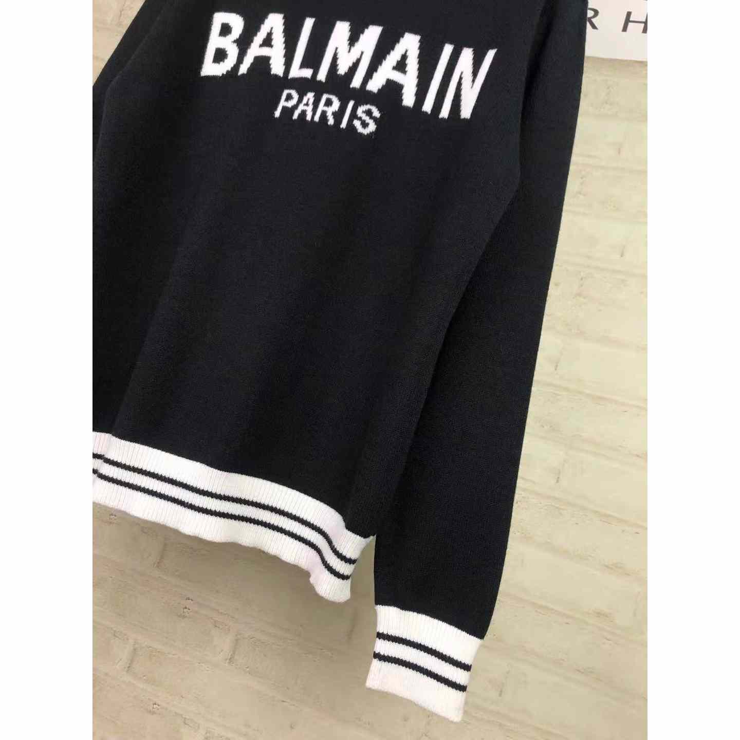 Balmain Wool Jumper With Balmain Logo - 