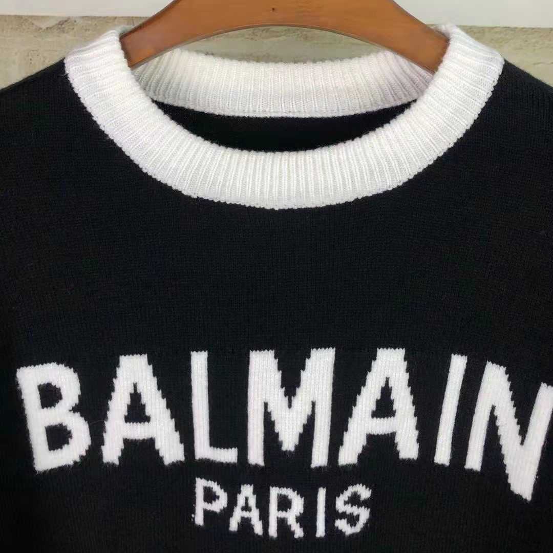 Balmain Wool Jumper With Balmain Logo - 