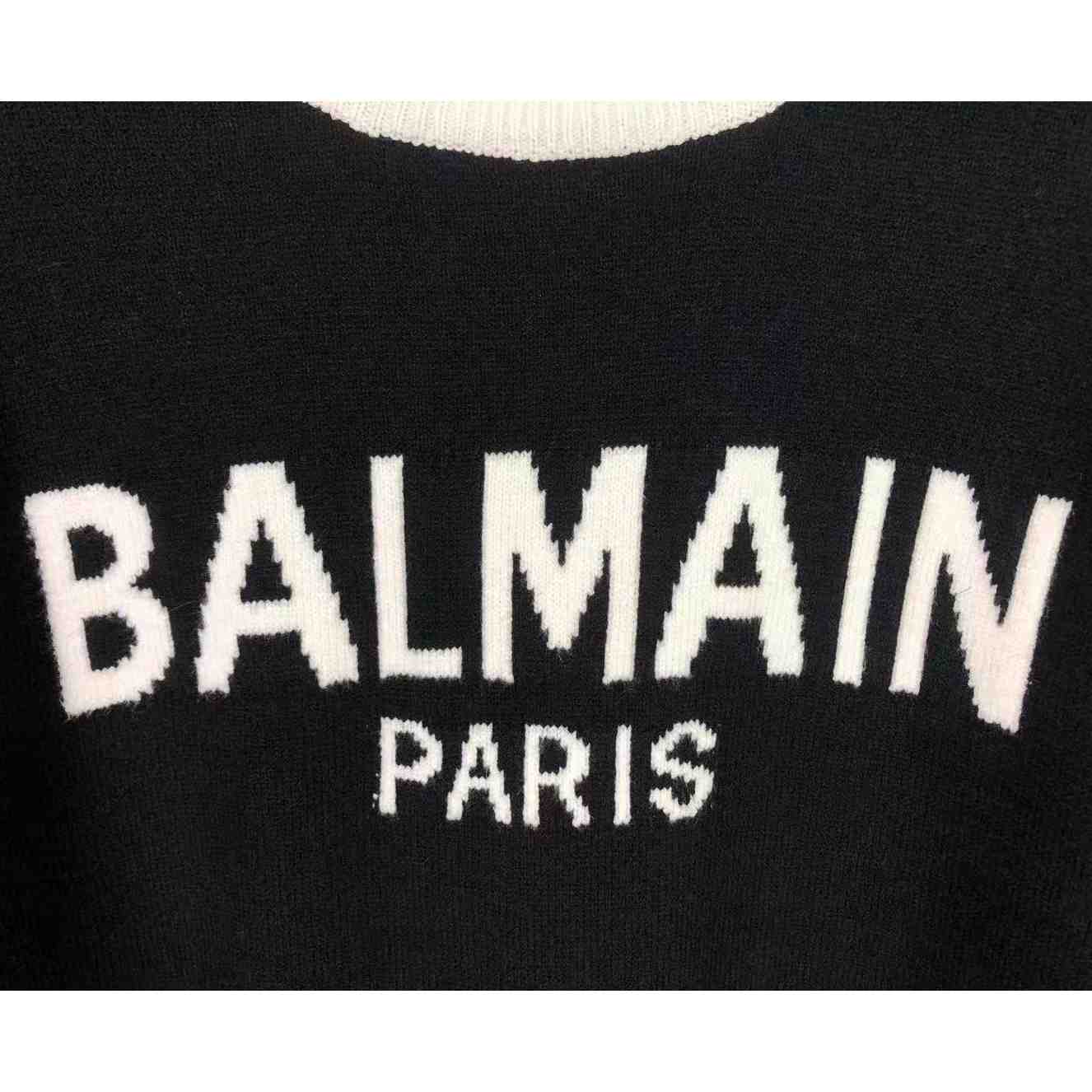 Balmain Wool Jumper With Balmain Logo - 