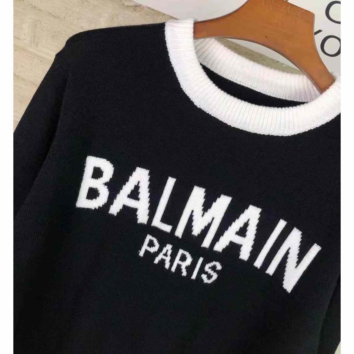 Balmain Wool Jumper With Balmain Logo - 